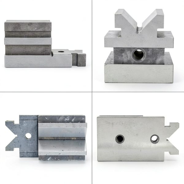 Timunr V Block with Clamp Set 40Cr Steel Gray Alloy Precision-4