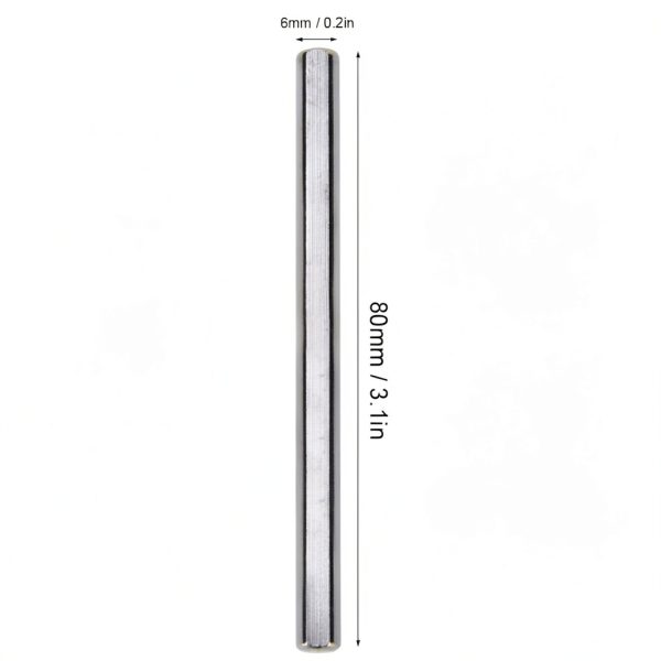 Oumefar D Axle Stainless Steel Rod 6mm x 80mm Pack of 6-8